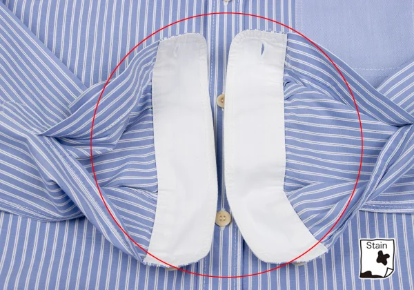 COMME des GARCONS HOMME Cotton Patch Pocket Striped Long Sleeve Shirt K-168436_010