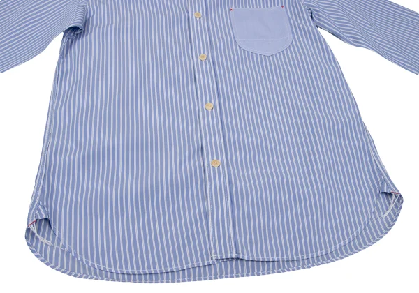 COMME des GARCONS HOMME Cotton Patch Pocket Striped Long Sleeve Shirt K-168436_011