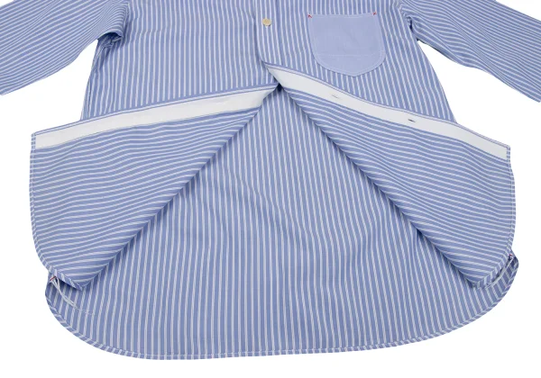 COMME des GARCONS HOMME Cotton Patch Pocket Striped Long Sleeve Shirt K-168436_013