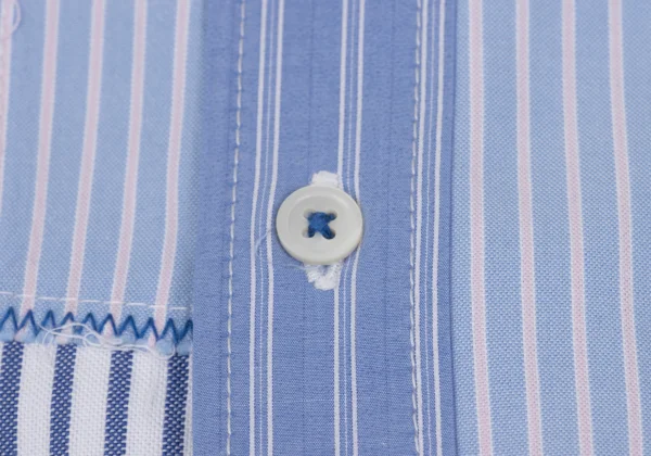 COMME des GARCONS HOMME Cotton Front Patch-work Design Stripe Shirt K-168437_005