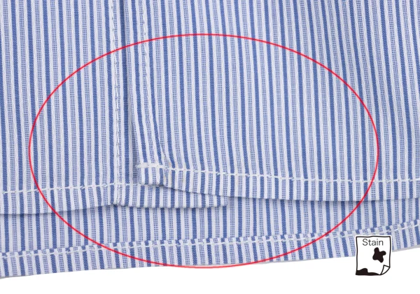 COMME des GARCONS HOMME Cotton Front Patch-work Design Stripe Shirt K-168437_010