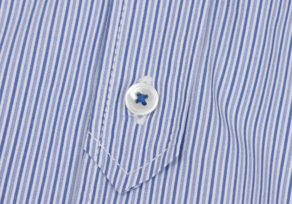 COMME des GARCONS HOMME Cotton Front Patch-work Design Stripe Shirt K-168437_011