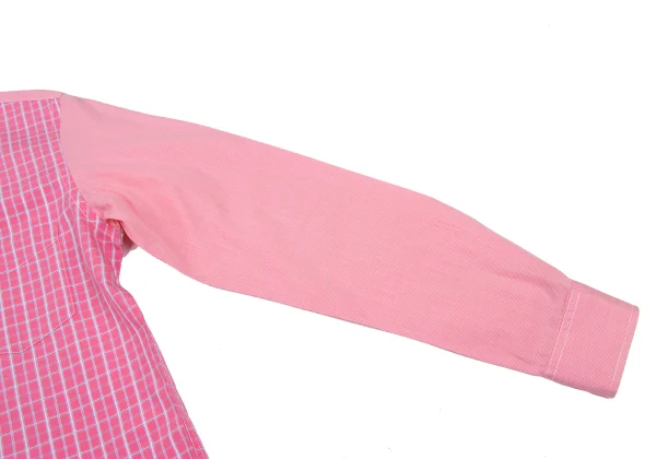 COMME des GARCONS HOMME Cotton Check Switching Design Shirt K-168438_007