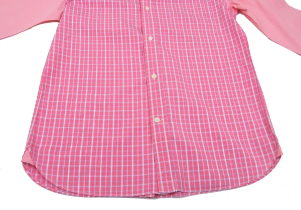 COMME des GARCONS HOMME Cotton Check Switching Design Shirt K-168438_010