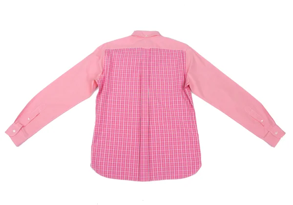 COMME des GARCONS HOMME Cotton Check Switching Design Shirt K-168438_013