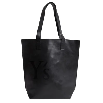 Y's Logo Printed Synthetic Leather Tote Bag