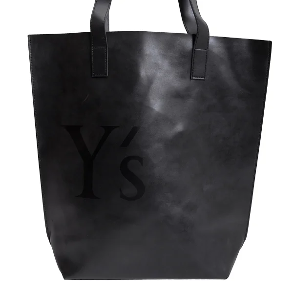 Y's Logo Printed Synthetic Leather Tote Bag K-168440_002