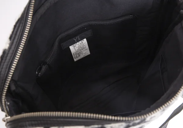 Y's Wool Houndstooth Bag K-168442_011