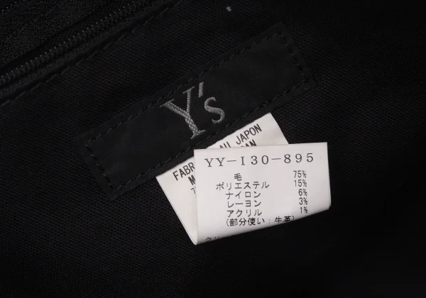 Y's Wool Houndstooth Bag K-168442_014