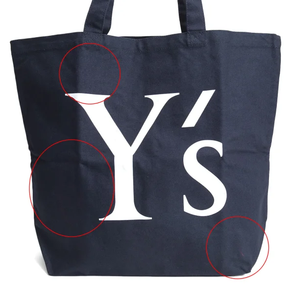 Y's Logo Printed Cavas Tote Bag K-168444_002