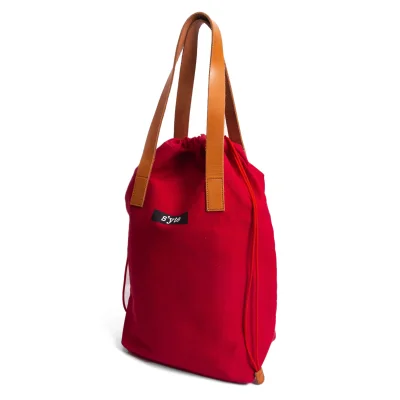 S'YTE Logo Printed Leather Handle Shoulder Bag