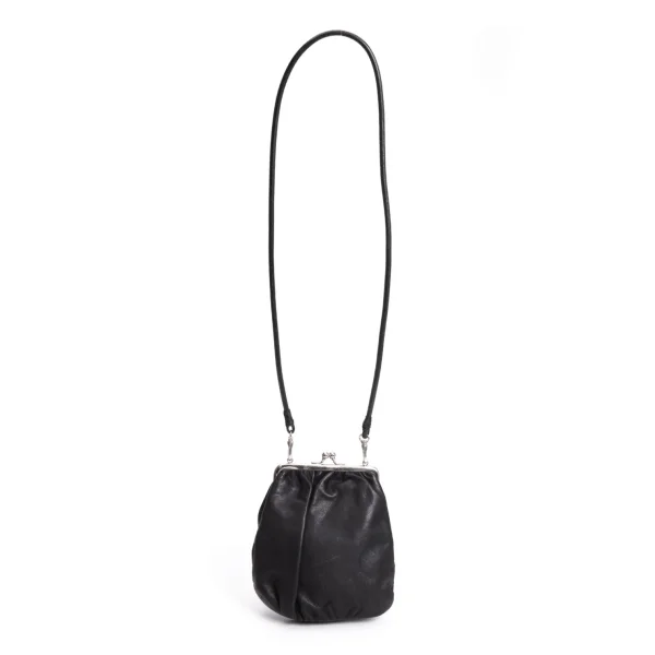 Yohji Yamamoto NOIR Clasp Leather Mini Shoulder Pouch K-168448_002