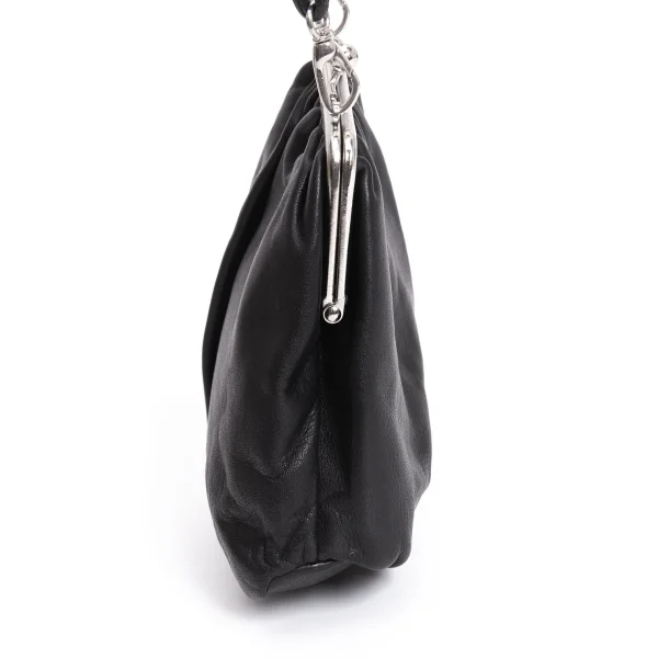 Yohji Yamamoto NOIR Clasp Leather Mini Shoulder Pouch K-168448_004