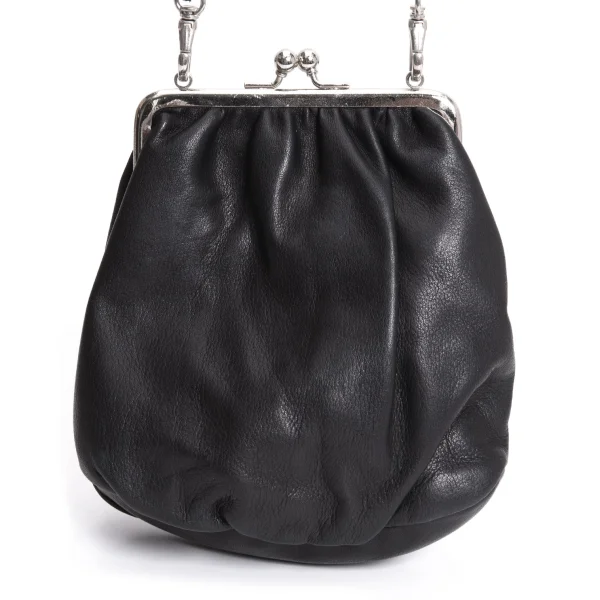 Yohji Yamamoto NOIR Clasp Leather Mini Shoulder Pouch K-168448_005