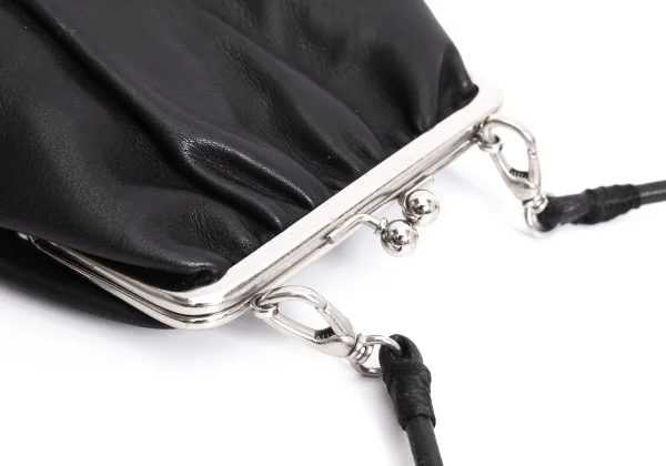 Yohji Yamamoto NOIR Clasp Leather Mini Shoulder Pouch K-168448_009