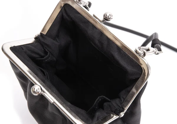 Yohji Yamamoto NOIR Clasp Leather Mini Shoulder Pouch K-168448_010