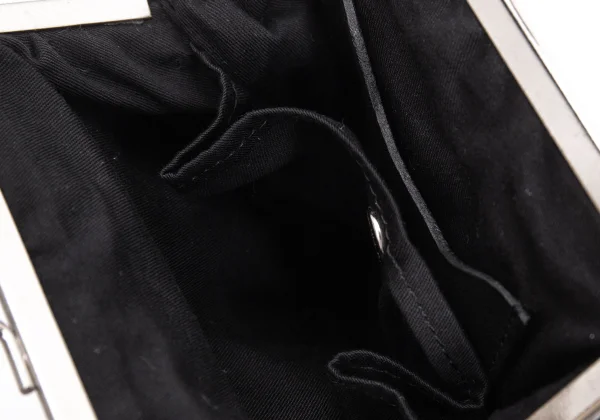 Yohji Yamamoto NOIR Clasp Leather Mini Shoulder Pouch K-168448_011