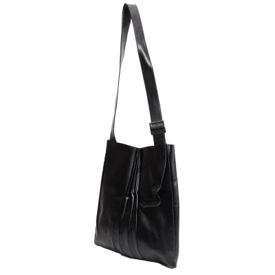 Yohji Yamamoto NOIR Tucked Leather Shoulder Bag