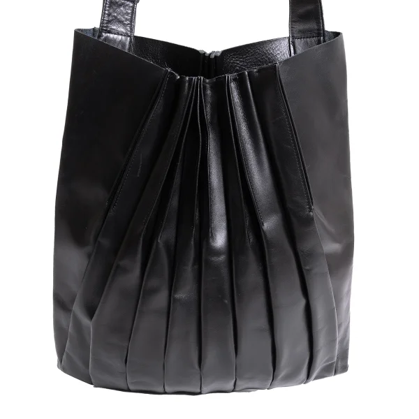 Yohji Yamamoto NOIR Tucked Leather Shoulder Bag K-168451_004