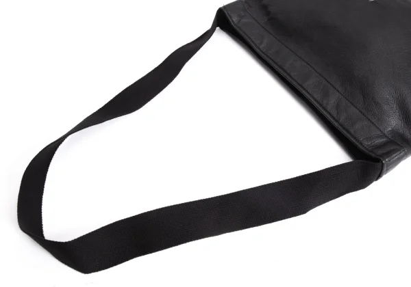 Yohji Yamamoto Logo Printed Leather Shoulder Bag K-168452_009