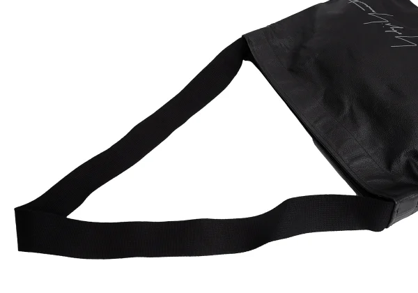 Yohji Yamamoto Logo Printed Leather Shoulder Bag K-168453_009