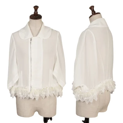COMME des GARCONS Frill Design Sheer Zip Short Jacket