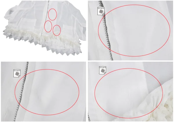 COMME des GARCONS Frill Design Sheer Zip Short Jacket K-168462_010