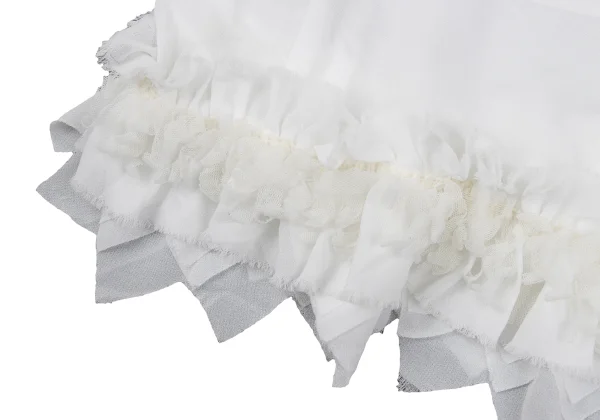 COMME des GARCONS Frill Design Sheer Zip Short Jacket K-168462_011