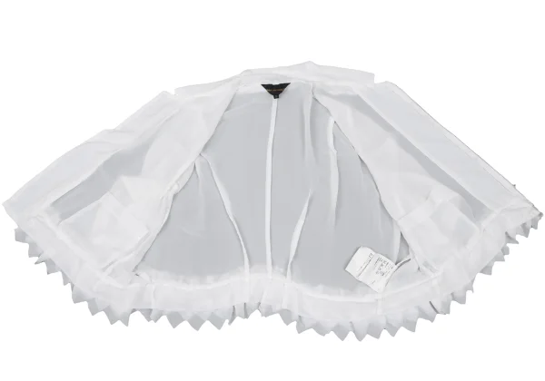 COMME des GARCONS Frill Design Sheer Zip Short Jacket K-168462_012