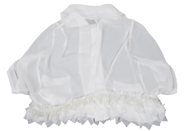 COMME des GARCONS Frill Design Sheer Zip Short Jacket K-168462_014