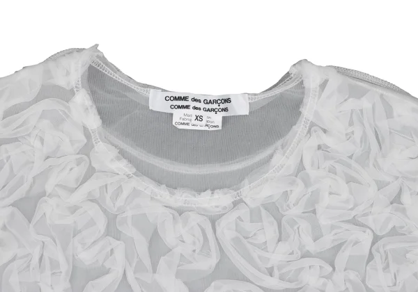 COMME des GARCONS Tape Embellished Double Body Docking Sheer Top K-168466_004