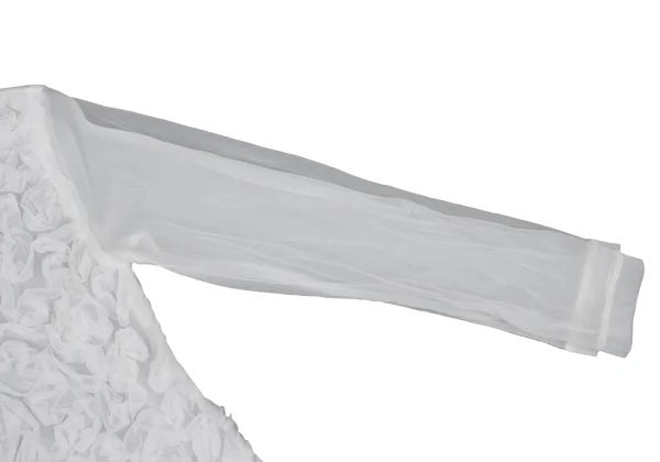 COMME des GARCONS Tape Embellished Double Body Docking Sheer Top K-168466_006