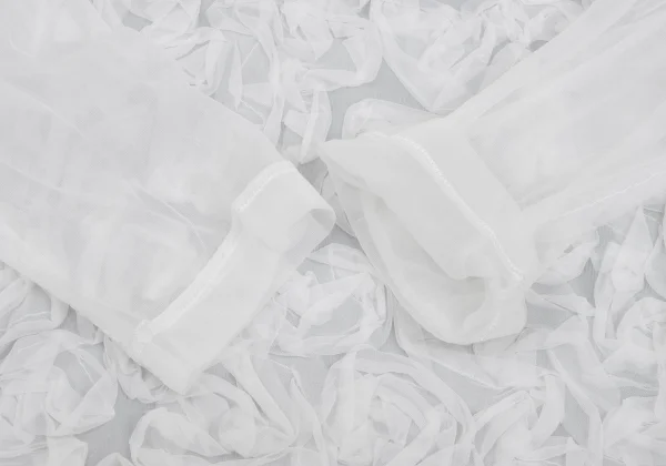 COMME des GARCONS Tape Embellished Double Body Docking Sheer Top K-168466_007