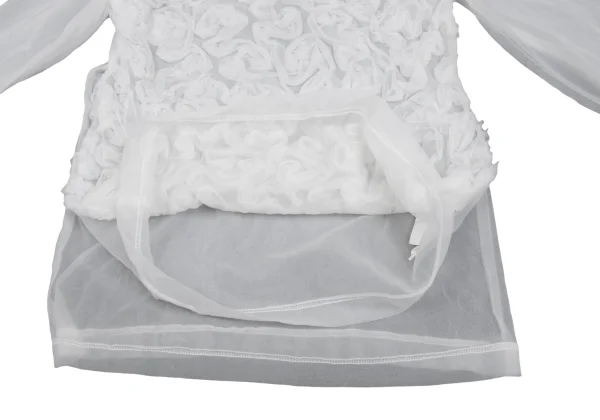 COMME des GARCONS Tape Embellished Double Body Docking Sheer Top K-168466_009