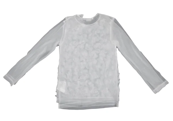 COMME des GARCONS Tape Embellished Double Body Docking Sheer Top K-168466_010