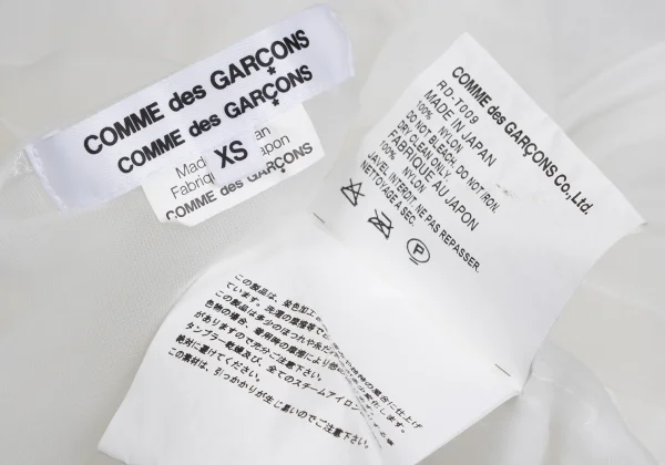COMME des GARCONS Tape Embellished Double Body Docking Sheer Top K-168466_014