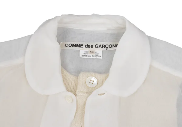COMME des GARCONS Knit Vest Layered Sheer Blouse K-168467_005