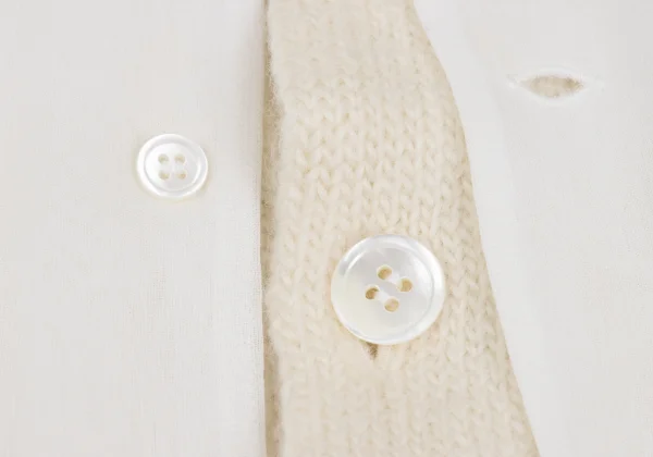 COMME des GARCONS Knit Vest Layered Sheer Blouse K-168467_006