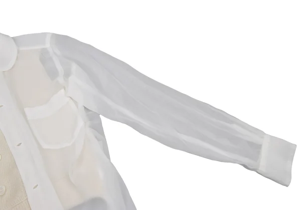 COMME des GARCONS Knit Vest Layered Sheer Blouse K-168467_008