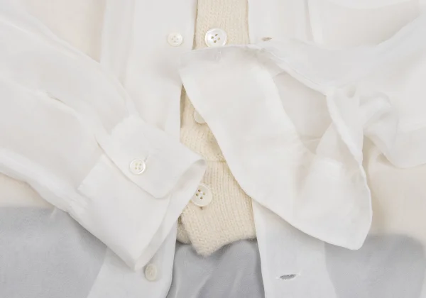 COMME des GARCONS Knit Vest Layered Sheer Blouse K-168467_009