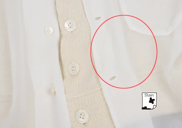 COMME des GARCONS Knit Vest Layered Sheer Blouse K-168467_011