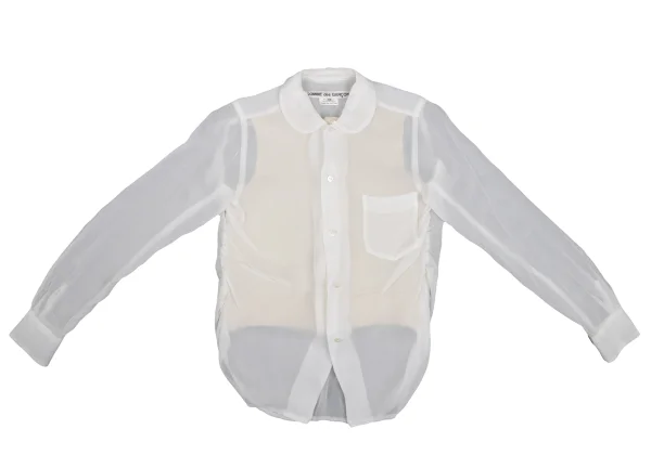 COMME des GARCONS Knit Vest Layered Sheer Blouse K-168467_013