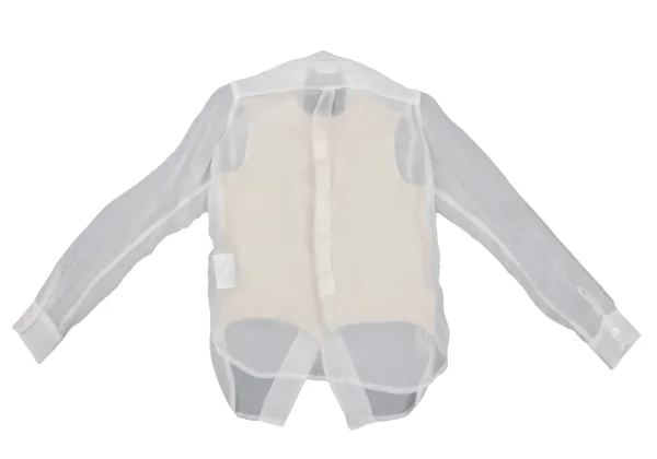 COMME des GARCONS Knit Vest Layered Sheer Blouse K-168467_016