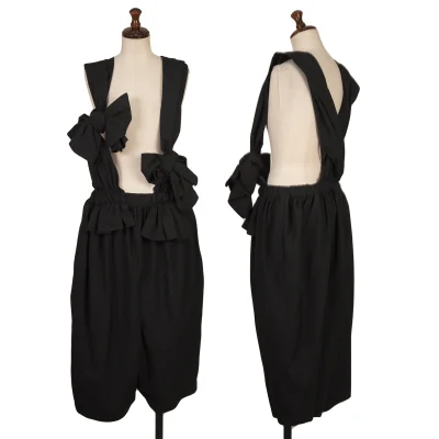COMME des GARCONS Ribbon Shoulder Wool Suspender Pants