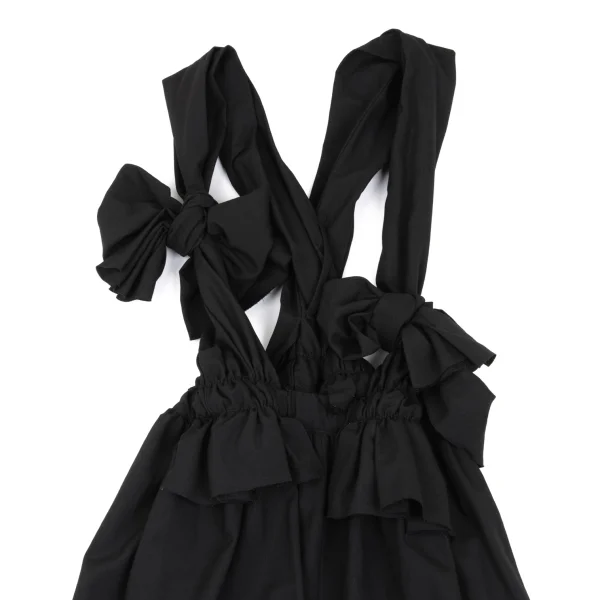 COMME des GARCONS Ribbon Shoulder Wool Suspender Pants K-168468_003