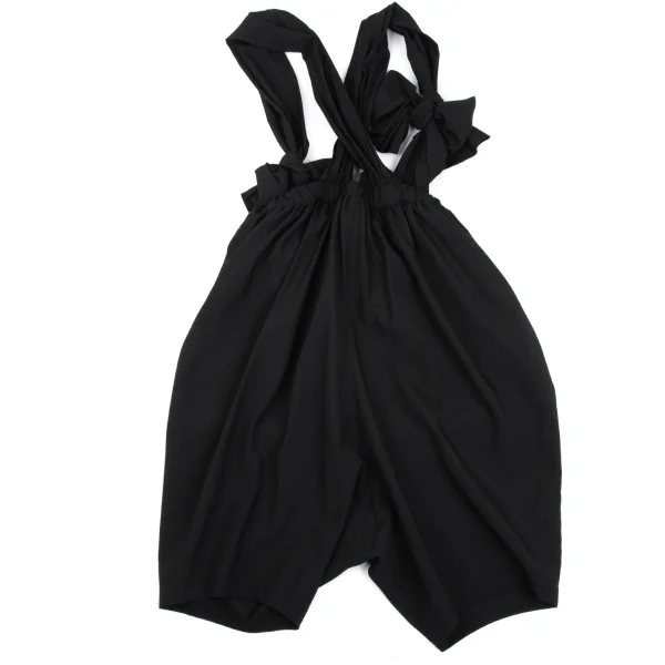 COMME des GARCONS Ribbon Shoulder Wool Suspender Pants K-168468_011