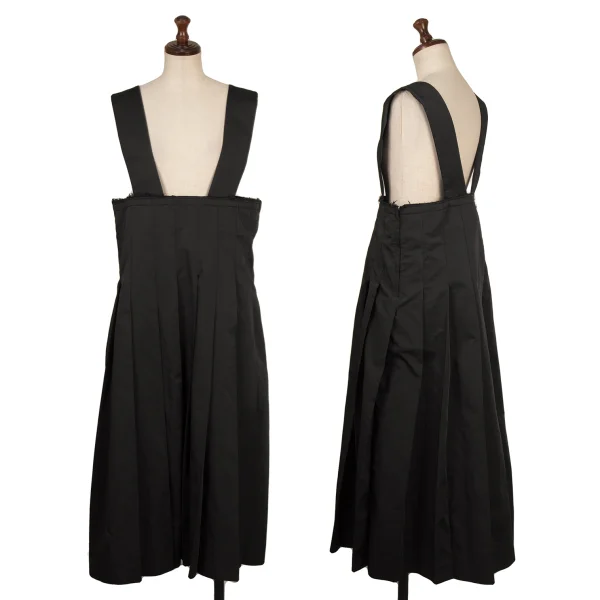 コムデギャルソンCOMME des GARCONS エステル裁ち切りプリーツ吊りスカート 黒S