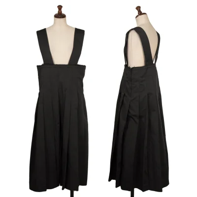 COMME des GARCONS Poly Cutting Pleated Suspender Skirt