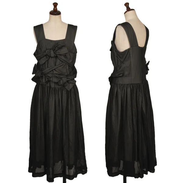 コムデギャルソンCOMME des GARCONS エステルリボンデザインサロペットスカート 黒S