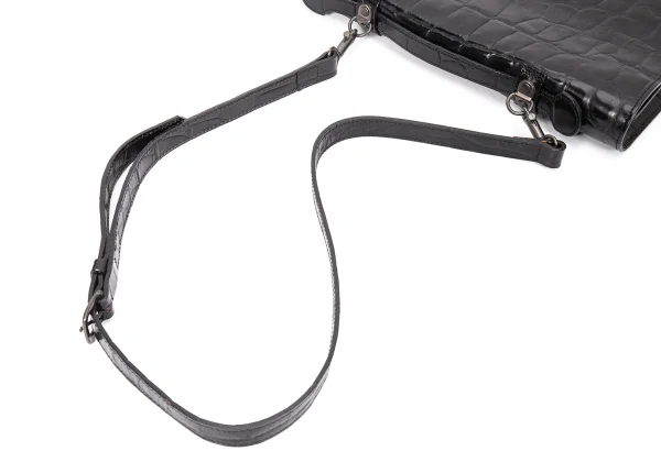 Jean Paul GAULTIER Crocodile Emboss Leather 2way Bag K-168475_008